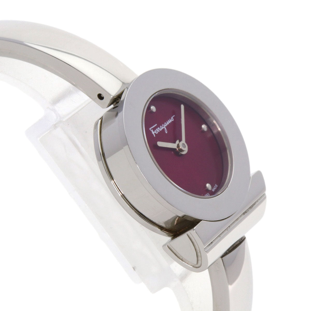 Salvatore Ferragamo サルヴァトーレフェラガモ ガンチーニ 腕時計 SS レディース 中古