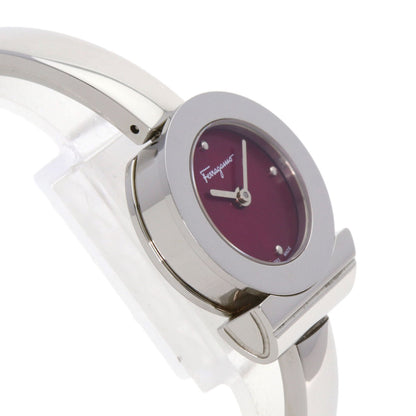Salvatore Ferragamo サルヴァトーレフェラガモ ガンチーニ 腕時計 SS レディース 中古