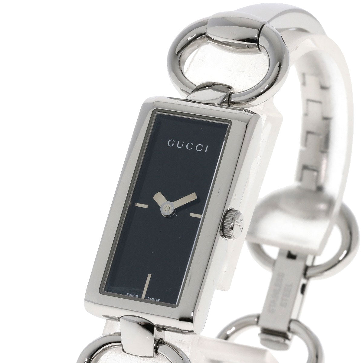 GUCCI グッチ YA119 スクエアフェイス 腕時計 SS レディース 中古