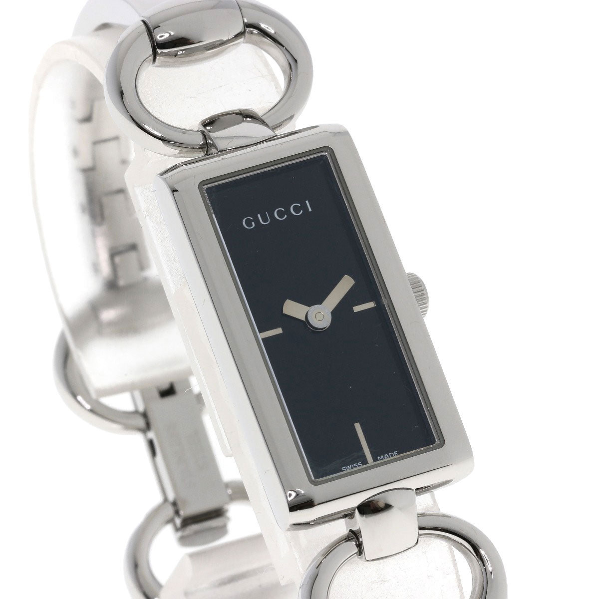 GUCCI グッチ YA119 スクエアフェイス 腕時計 SS レディース 中古