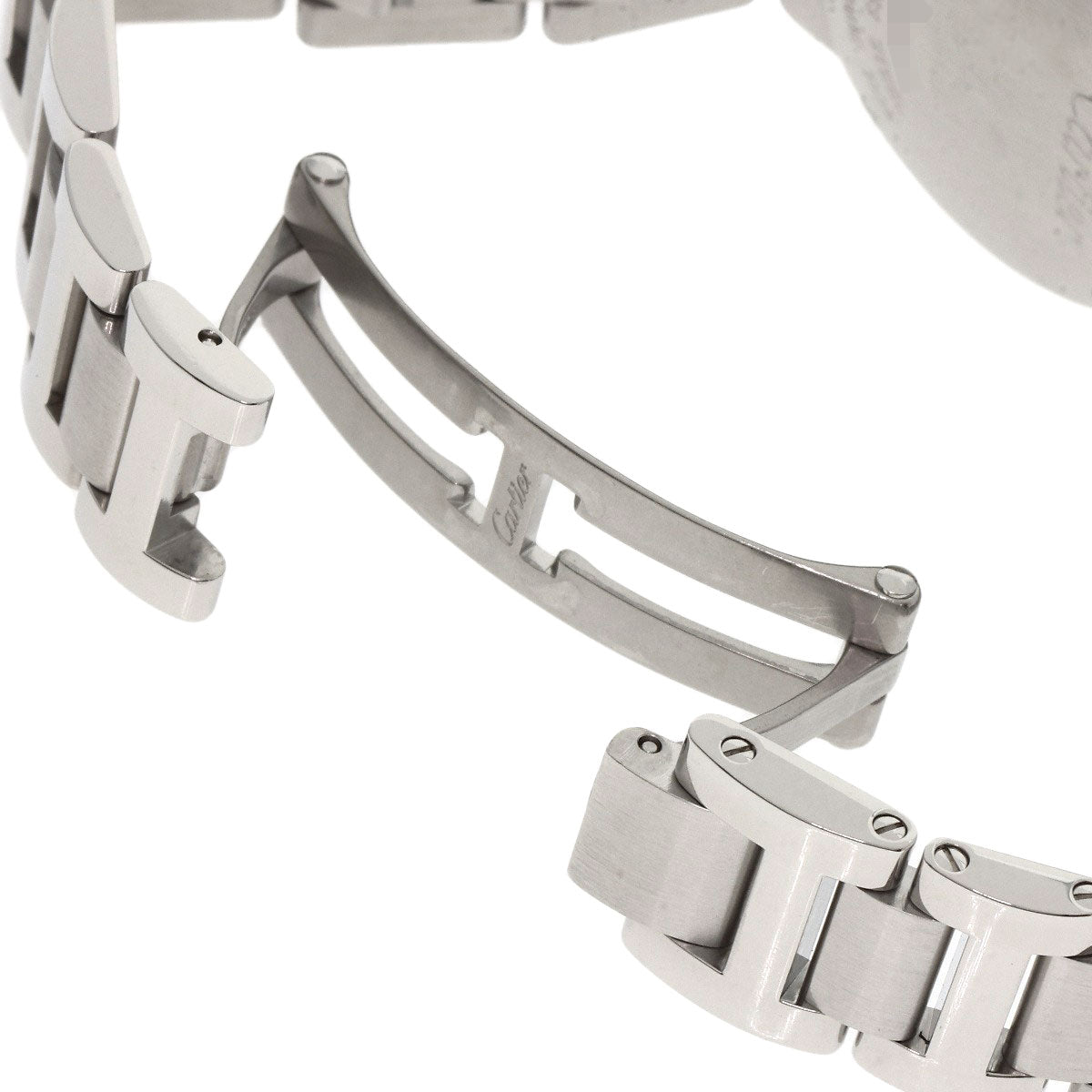 CARTIER カルティエ W4BB0015 バロンブルー ベゼル ダイヤモンド 腕時計 SS レディース 中古