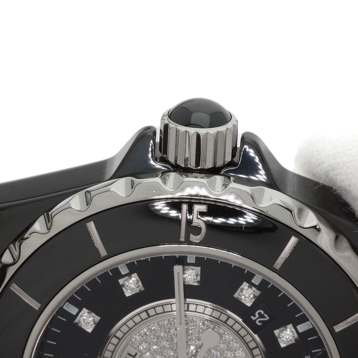 CHANEL シャネル H2122 J12 33mm センター ダイヤモンド 腕時計 セラミック レディース 中古