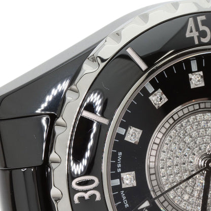 CHANEL シャネル H2122 J12 33mm センター ダイヤモンド 腕時計 セラミック レディース 中古