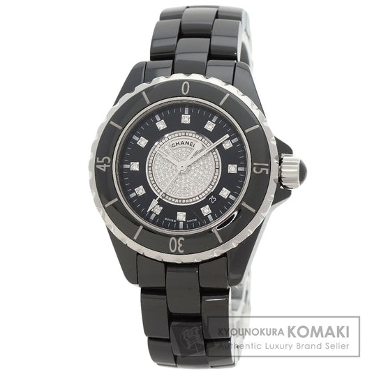 CHANEL シャネル H2122 J12 33mm センター ダイヤモンド 腕時計 セラミック レディース 中古
