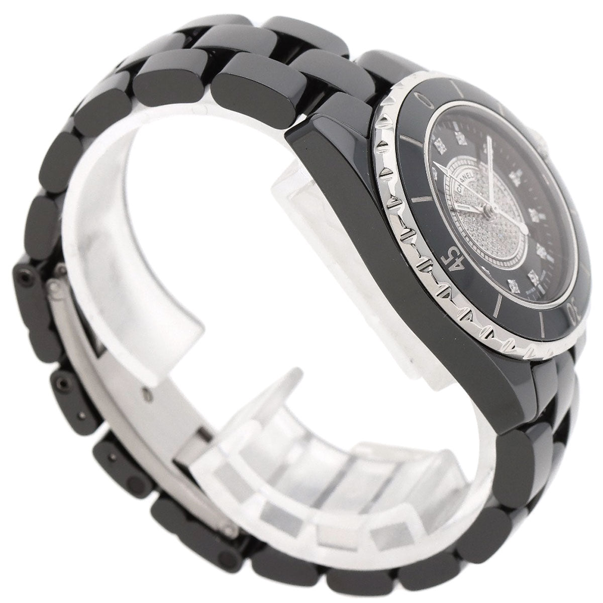 CHANEL シャネル H2122 J12 33mm センター ダイヤモンド 腕時計 セラミック レディース 中古