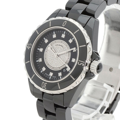 CHANEL シャネル H2122 J12 33mm センター ダイヤモンド 腕時計 セラミック レディース 中古