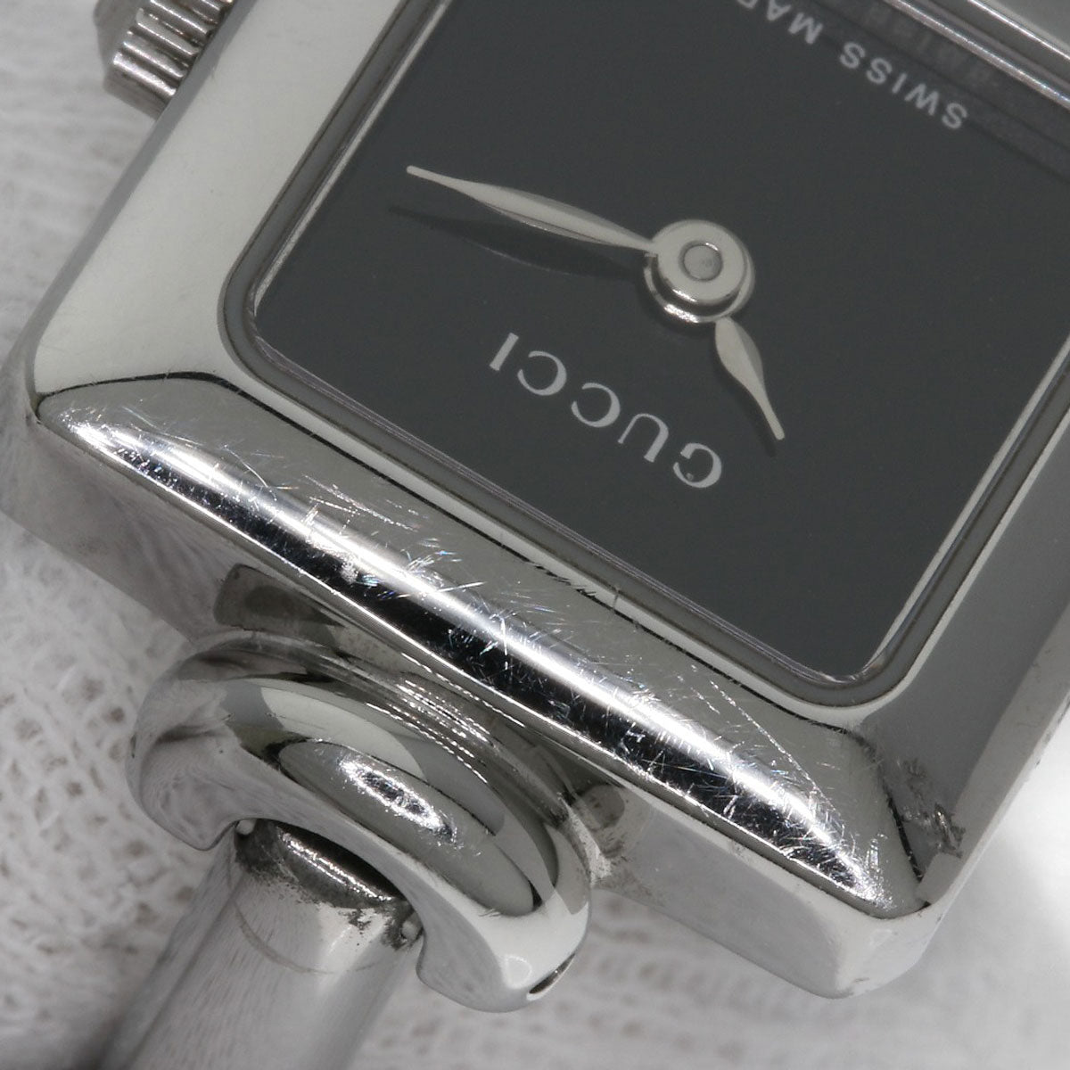 GUCCI グッチ 1900L スクエアフェイス 腕時計 SS レディース 中古