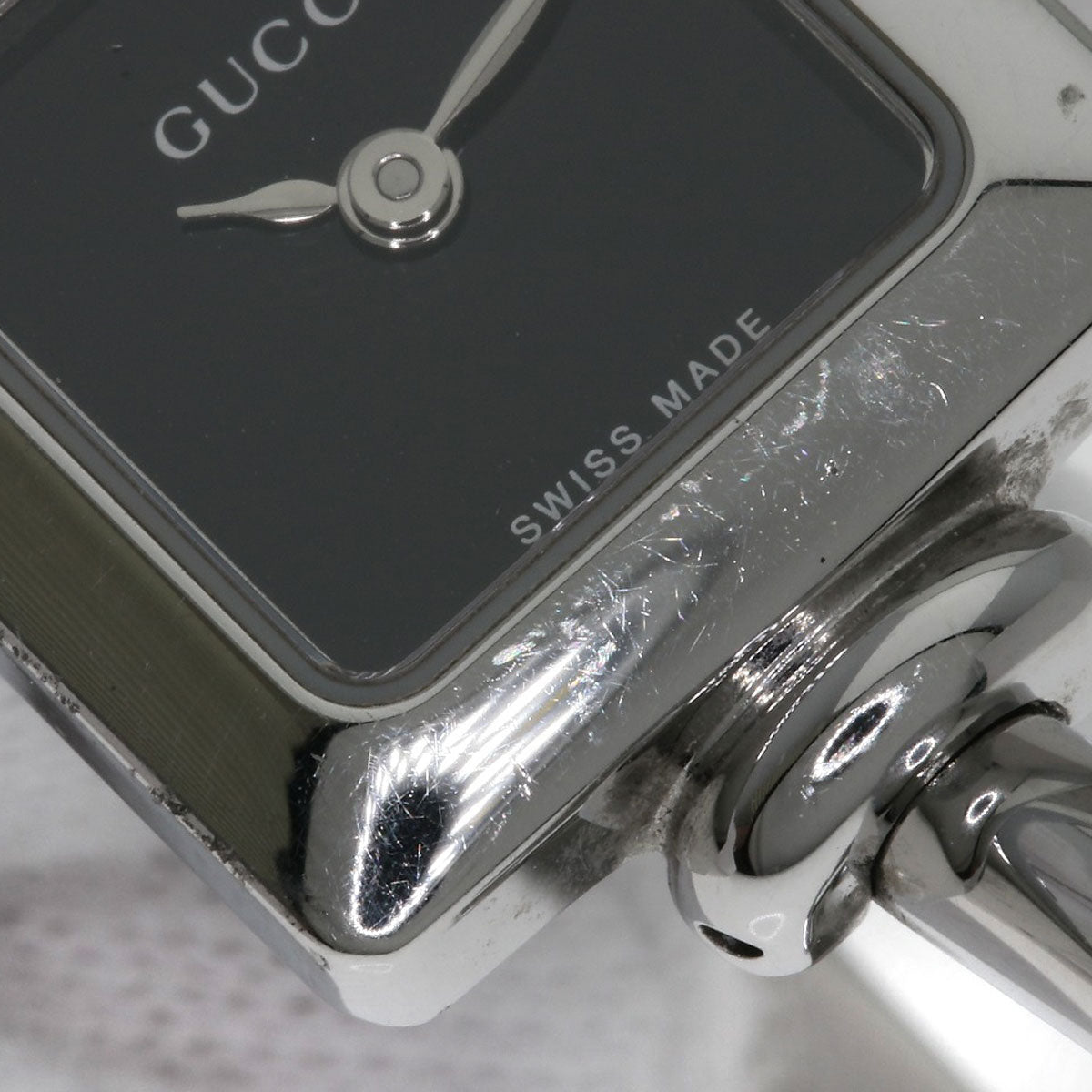 GUCCI グッチ 1900L スクエアフェイス 腕時計 SS レディース 中古