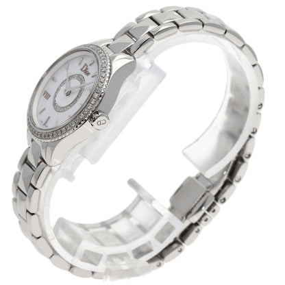 Dior ディオール CD151110M001 モンテーニュ ダイヤモンドベゼル 腕時計 SS レディース 中古