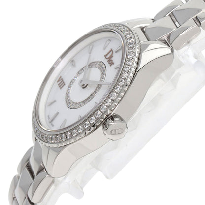 Dior ディオール CD151110M001 モンテーニュ ダイヤモンドベゼル 腕時計 SS レディース 中古