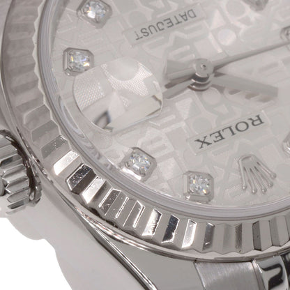 ROLEX ロレックス 179174G デイトジャスト 10P ダイヤモンド 腕時計 SS レディース 中古