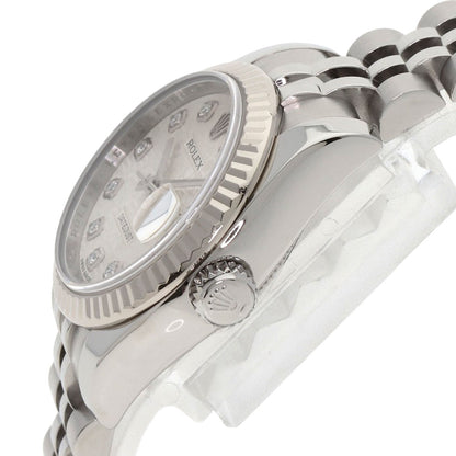 ROLEX ロレックス 179174G デイトジャスト 10P ダイヤモンド 腕時計 SS レディース 中古