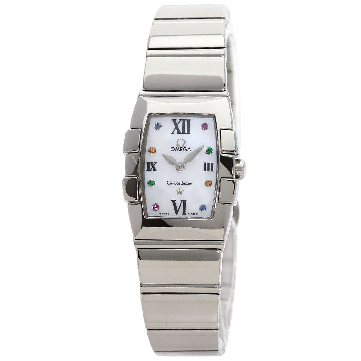 OMEGA オメガ 1584.79 コンステレーション クアドレラ 8P カラーストーン 腕時計 SS レディース 中古
