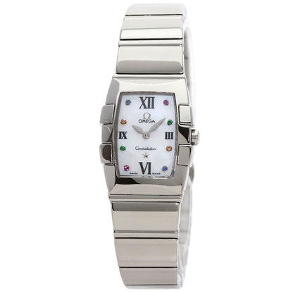OMEGA オメガ 1584.79 コンステレーション クアドレラ 8P カラーストーン 腕時計 SS レディース 中古