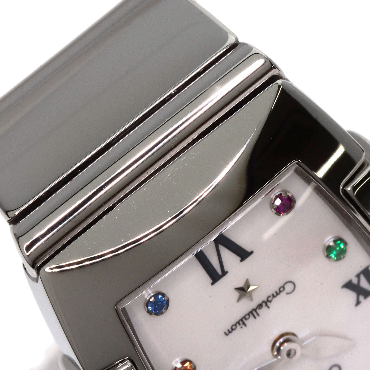 OMEGA オメガ 1584.79 コンステレーション クアドレラ 8P カラーストーン 腕時計 SS レディース 中古