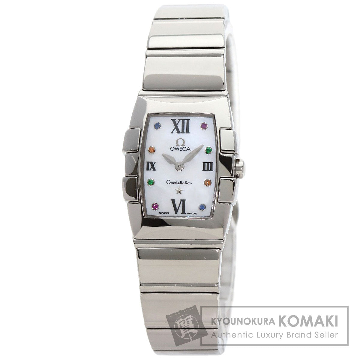 OMEGA オメガ 1584.79 コンステレーション クアドレラ 8P カラーストーン 腕時計 SS レディース 中古