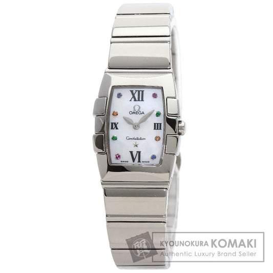 OMEGA オメガ 1584.79 コンステレーション クアドレラ 8P カラーストーン 腕時計 SS レディース 中古