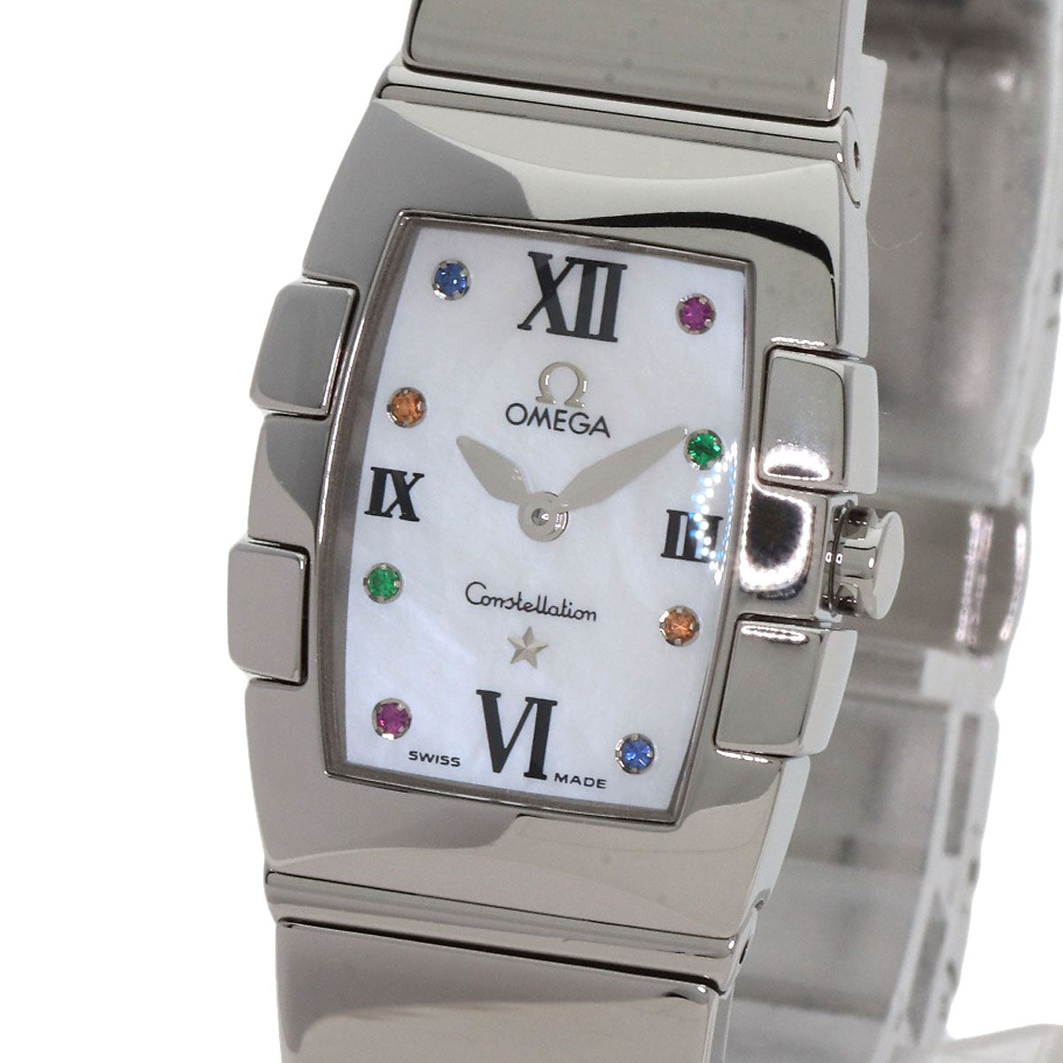 OMEGA オメガ 1584.79 コンステレーション クアドレラ 8P カラーストーン 腕時計 SS レディース 中古