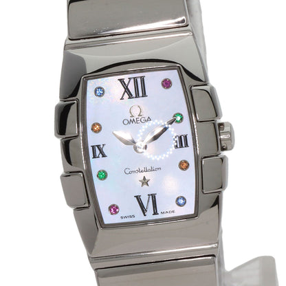 OMEGA オメガ 1584.79 コンステレーション クアドレラ 8P カラーストーン 腕時計 SS レディース 中古