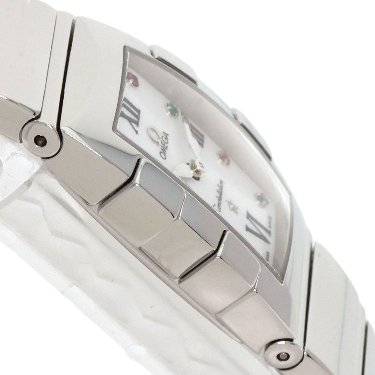 OMEGA オメガ 1584.79 コンステレーション クアドレラ 8P カラーストーン 腕時計 SS レディース 中古