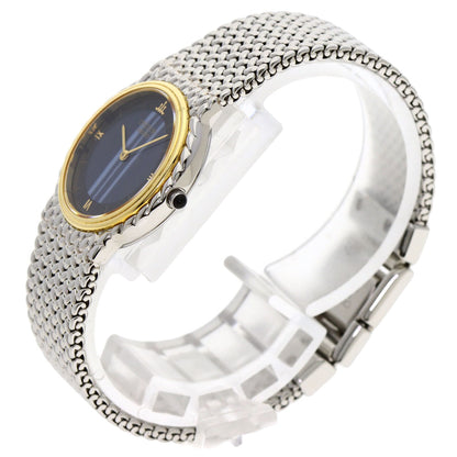 SEIKO セイコー 5A70-0260 クレドール ラウンドフェイス ブルーメノウ 腕時計 SS レディース 中古