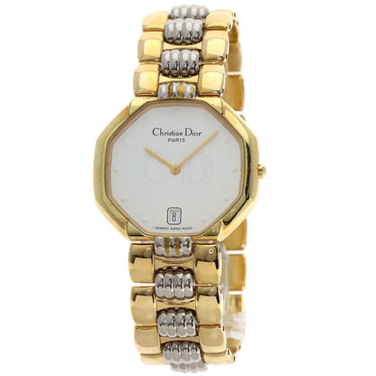 CHRISTIAN DIOR クリスチャンディオール D45-134 オクタゴン 腕時計 GP レディース 中古