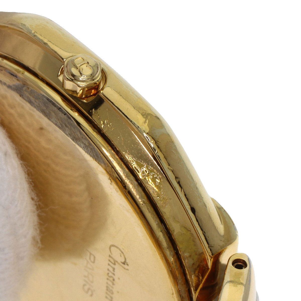 CHRISTIAN DIOR クリスチャンディオール D45-134 オクタゴン 腕時計 GP レディース 中古