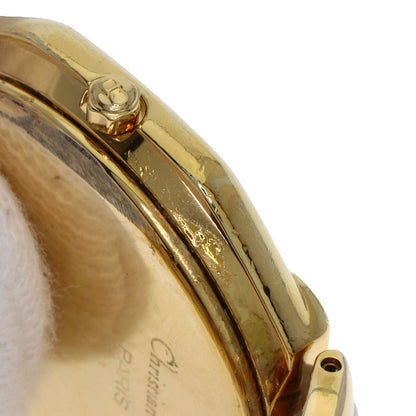 CHRISTIAN DIOR クリスチャンディオール D45-134 オクタゴン 腕時計 GP レディース 中古