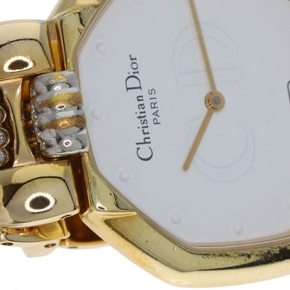CHRISTIAN DIOR クリスチャンディオール D45-134 オクタゴン 腕時計 GP レディース 中古