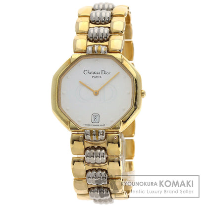 CHRISTIAN DIOR クリスチャンディオール D45-134 オクタゴン 腕時計 GP レディース 中古
