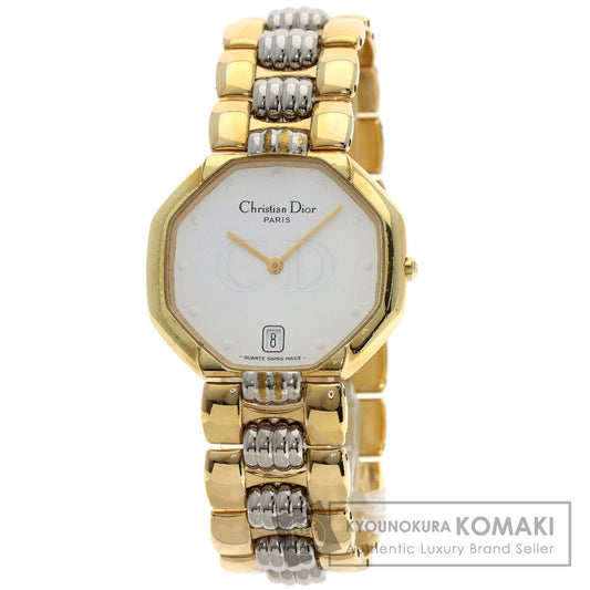 CHRISTIAN DIOR クリスチャンディオール D45-134 オクタゴン 腕時計 GP レディース 中古