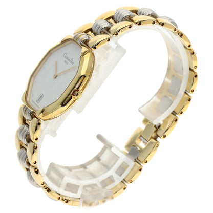 CHRISTIAN DIOR クリスチャンディオール D45-134 オクタゴン 腕時計 GP レディース 中古
