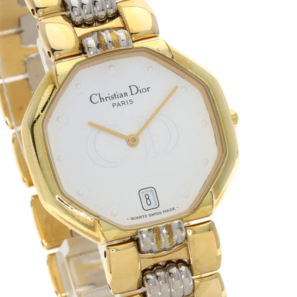 CHRISTIAN DIOR クリスチャンディオール D45-134 オクタゴン 腕時計 GP レディース 中古