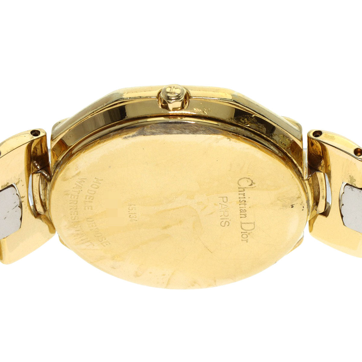 CHRISTIAN DIOR クリスチャンディオール D45-134 オクタゴン 腕時計 GP レディース 中古
