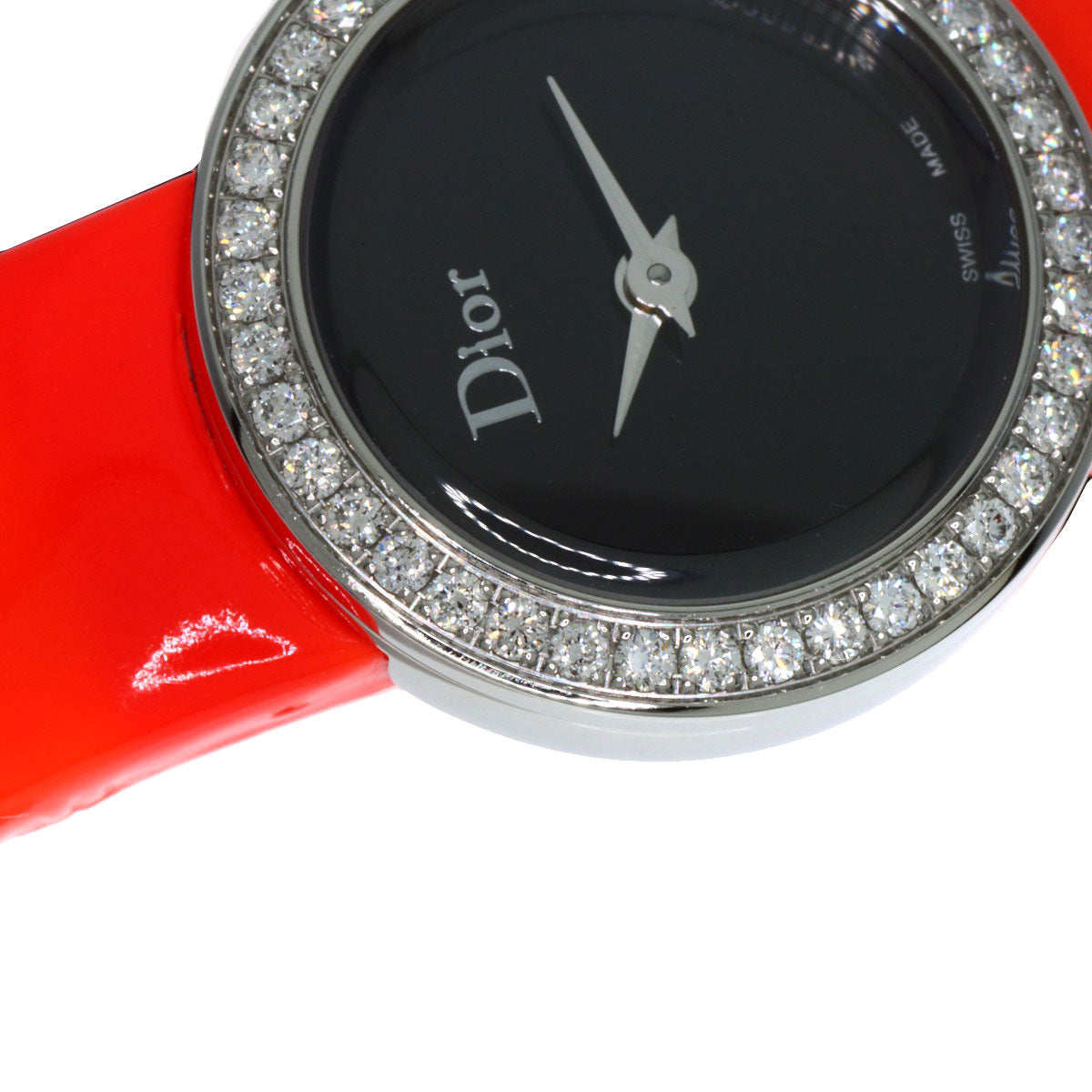 CHRISTIAN DIOR クリスチャンディオール CD040110 ラ ミニ ディ ドゥ ダイヤモンド 腕時計 SS レディース 中古