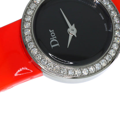 CHRISTIAN DIOR クリスチャンディオール CD040110 ラ ミニ ディ ドゥ ダイヤモンド 腕時計 SS レディース 中古