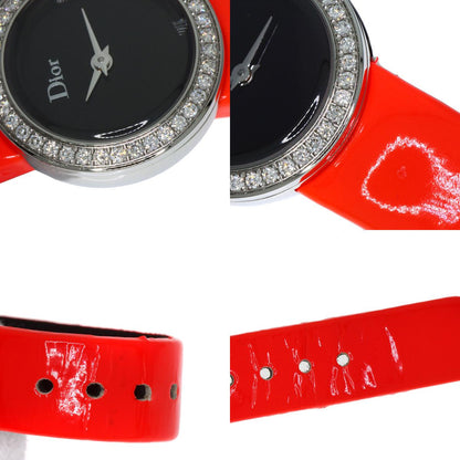 CHRISTIAN DIOR クリスチャンディオール CD040110 ラ ミニ ディ ドゥ ダイヤモンド 腕時計 SS レディース 中古