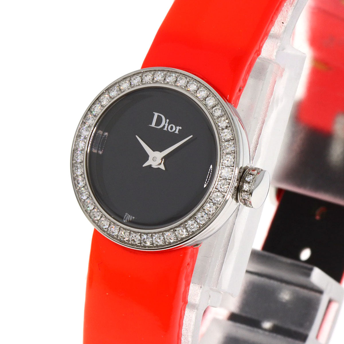 CHRISTIAN DIOR クリスチャンディオール CD040110 ラ ミニ ディ ドゥ ダイヤモンド 腕時計 SS レディース 中古