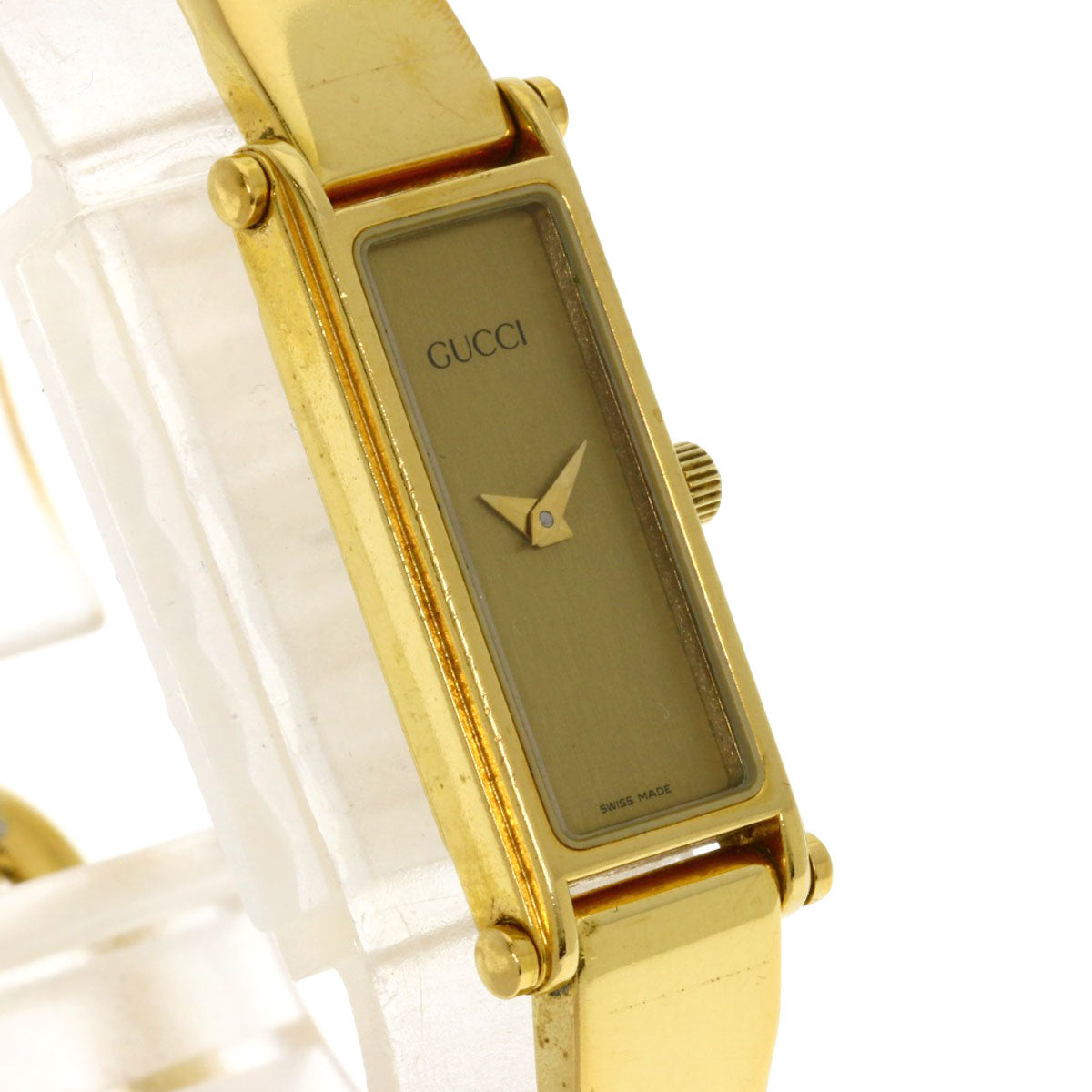 GUCCI グッチ 1500L スクエアフェイス 腕時計 GP レディース 中古