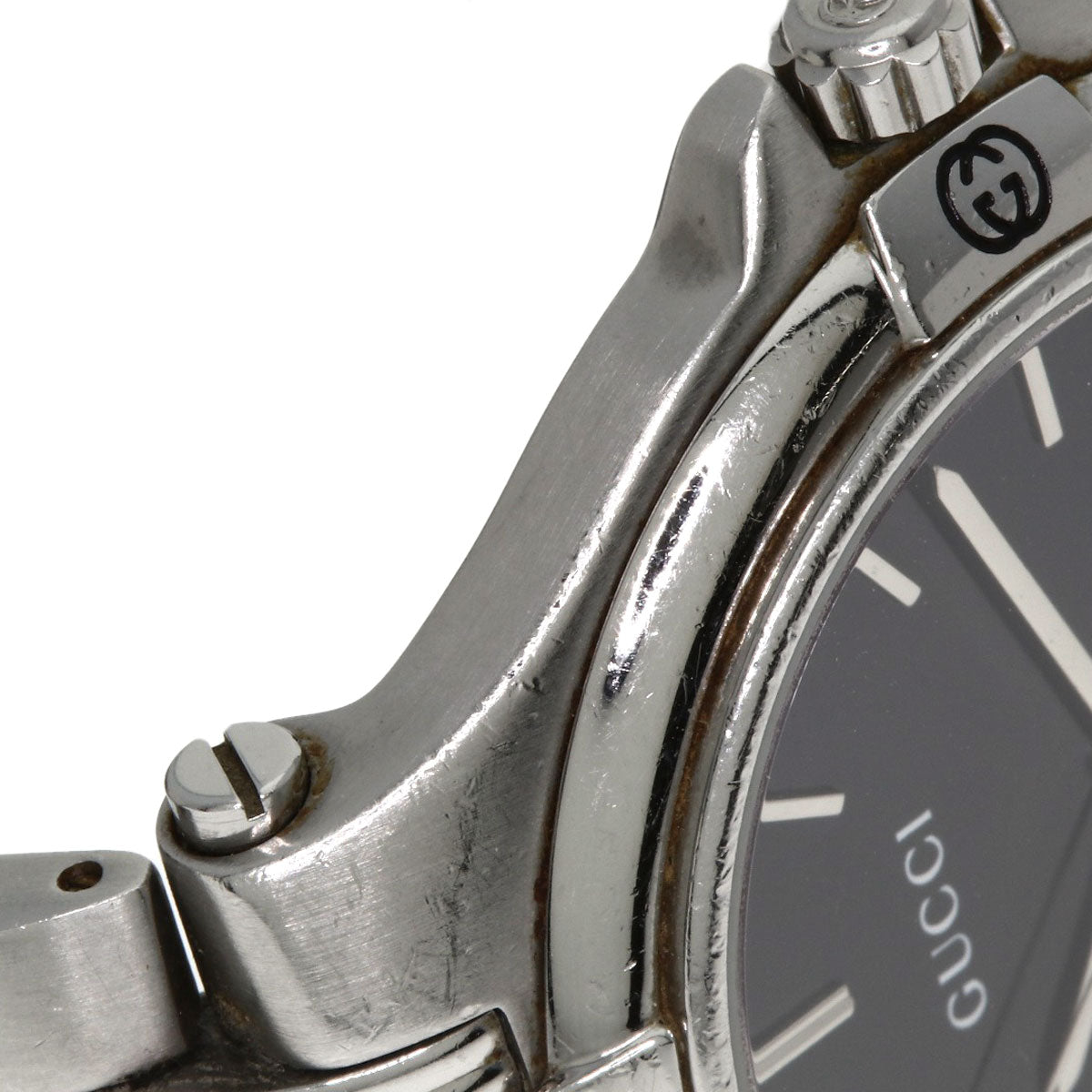 GUCCI グッチ 9040M ラウンドフェイス 腕時計 SS メンズ 中古