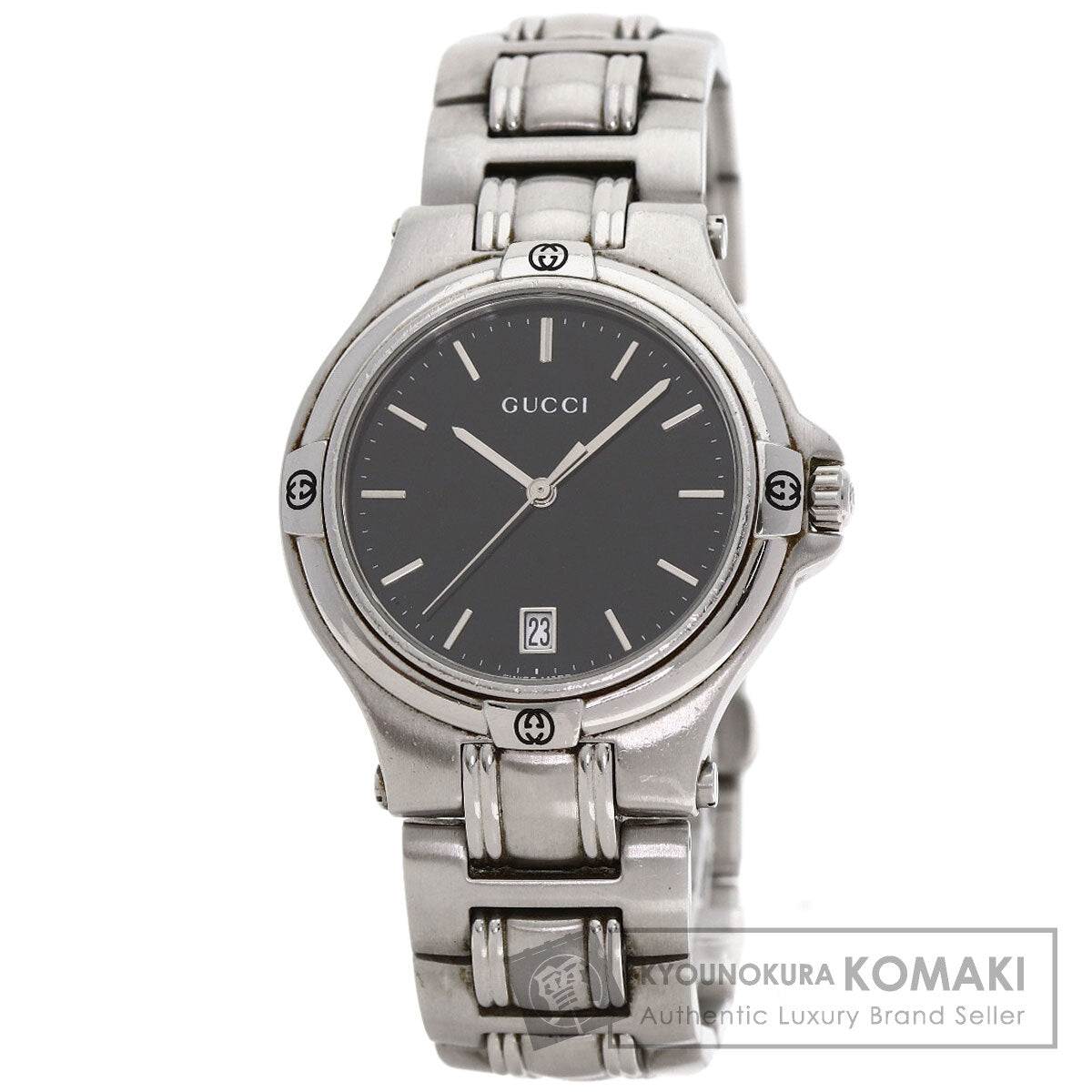 GUCCI グッチ 9040M ラウンドフェイス 腕時計 SS メンズ 中古