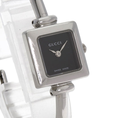 GUCCI グッチ 1900L スクエアフェイス バングル 腕時計 SS レディース 中古