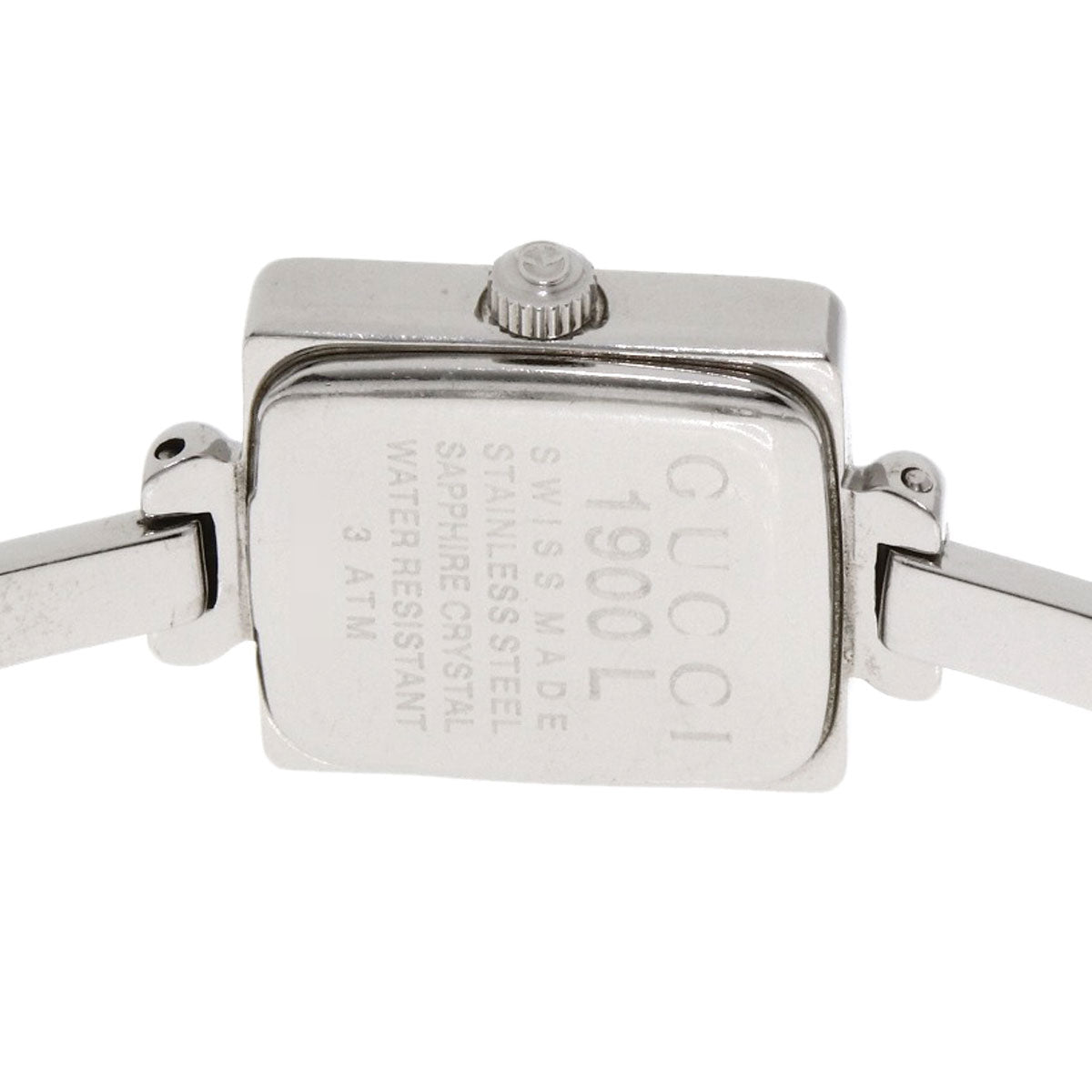 GUCCI グッチ 1900L スクエアフェイス バングル 腕時計 SS レディース 中古