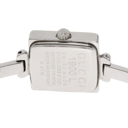 GUCCI グッチ 1900L スクエアフェイス バングル 腕時計 SS レディース 中古