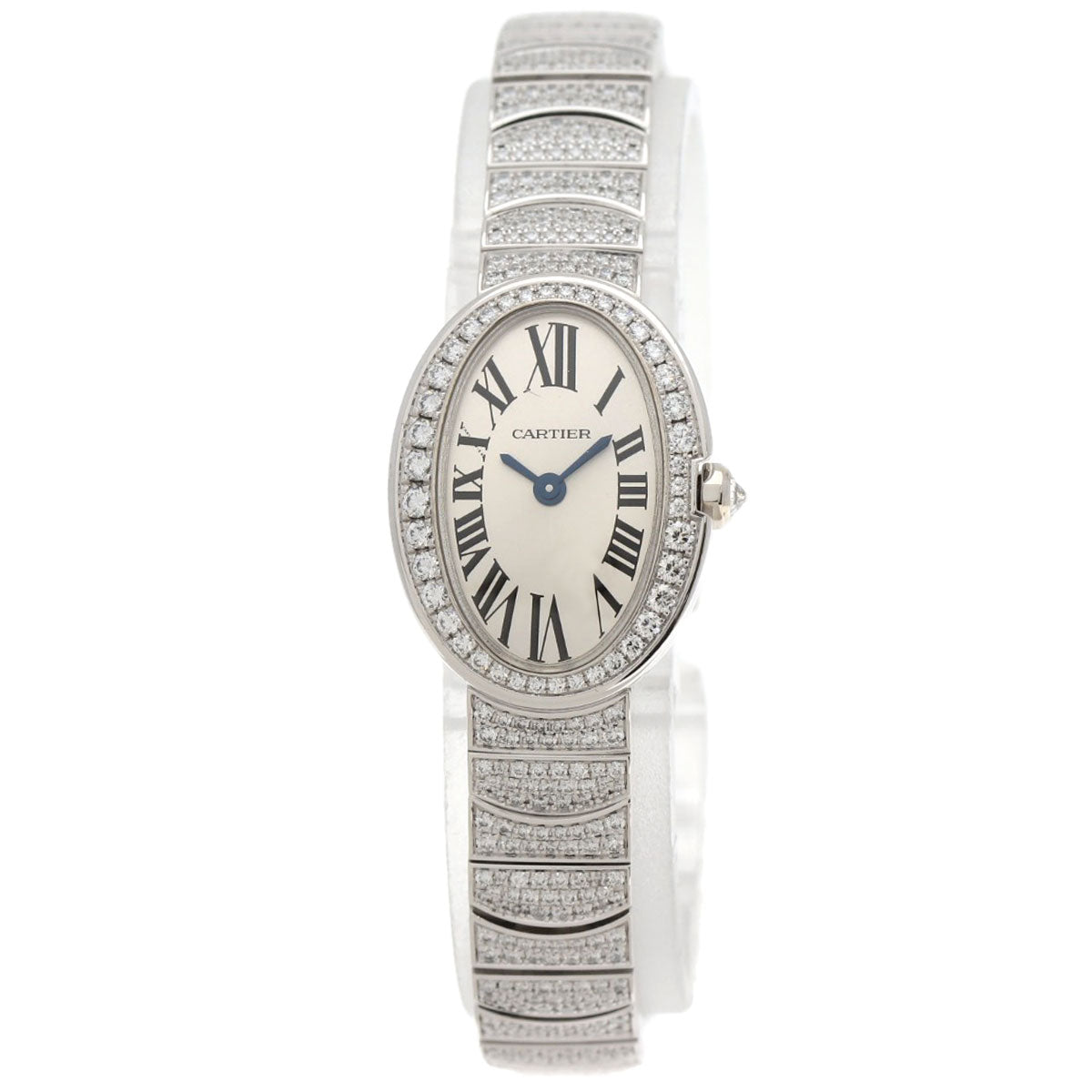 CARTIER カルティエ HPI00327 ミニベニュワール ダイヤモンド 腕時計 K18WG レディース 中古