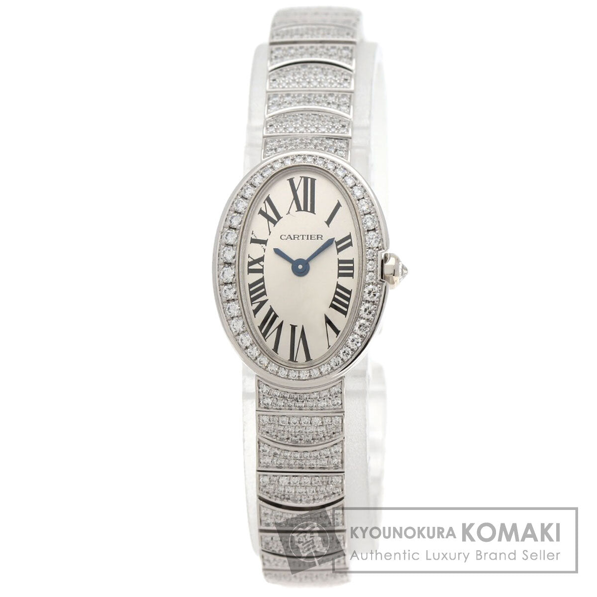 CARTIER カルティエ HPI00327 ミニベニュワール ダイヤモンド 腕時計 K18WG レディース 中古