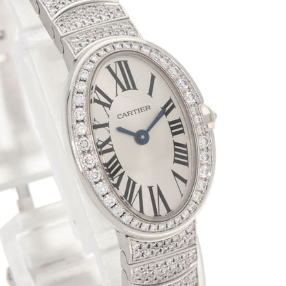 CARTIER カルティエ HPI00327 ミニベニュワール ダイヤモンド 腕時計 K18WG レディース 中古