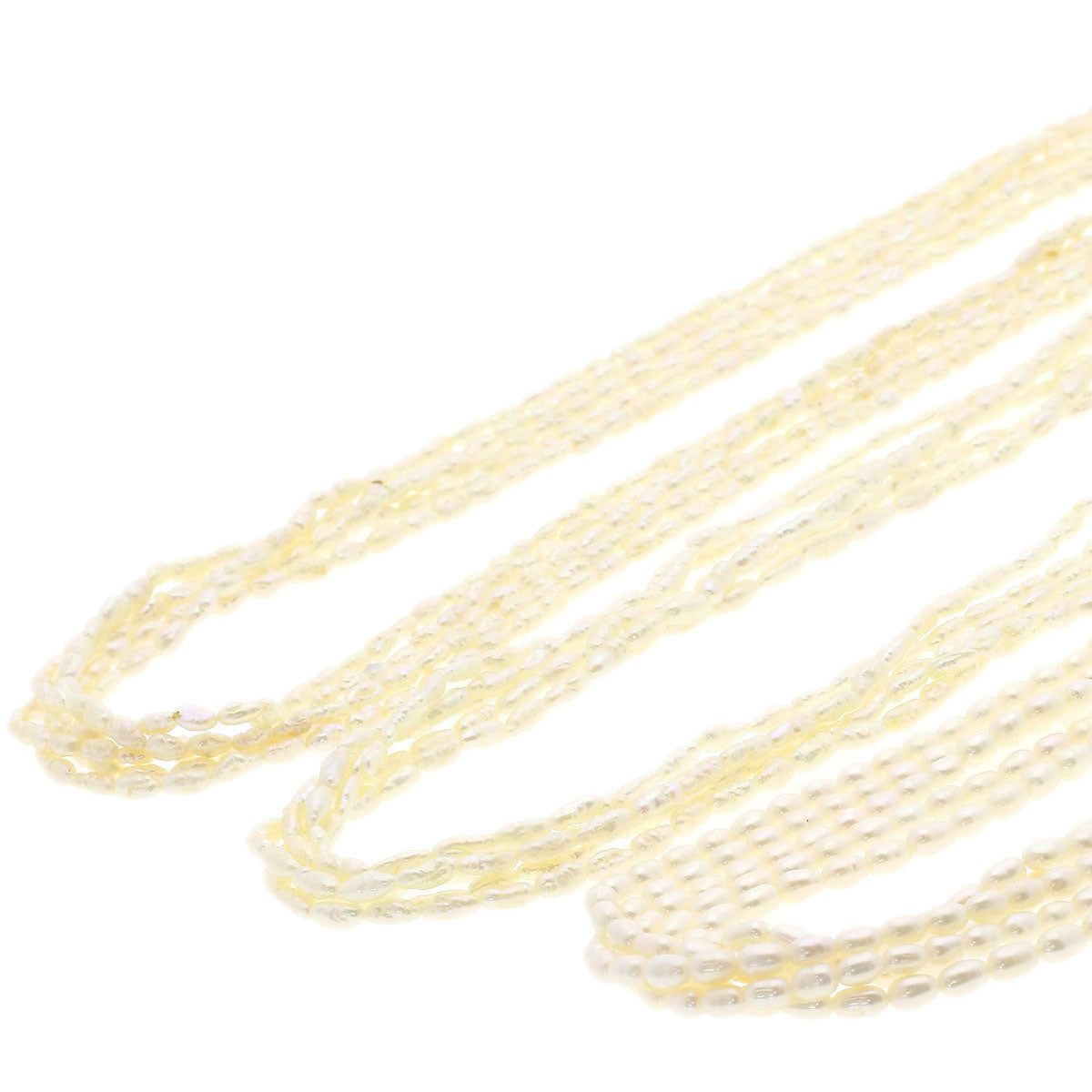SELECT JEWELRY セレクトジュエリー 淡水パール 真珠 3本セット ネックレス SV レディース 中古