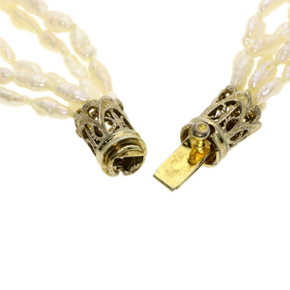SELECT JEWELRY セレクトジュエリー 淡水パール 真珠 3本セット ネックレス SV レディース 中古