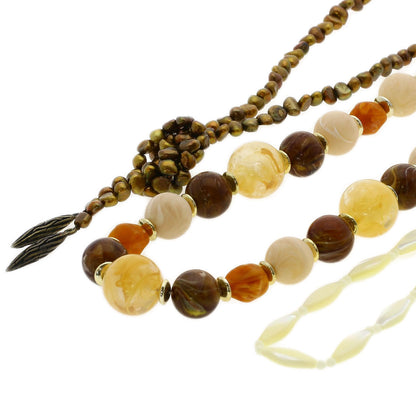 SELECT JEWELRY セレクトジュエリー 染めパール 真珠 樹脂 シェル プラスチック 水晶 6点セット ネックレス 金属製 レディース 中古